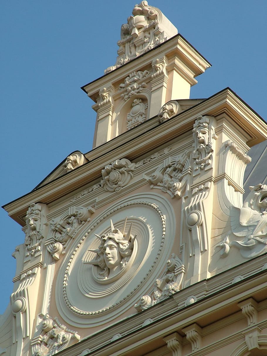 Letonia, Riga, Art Nouveau, Edificio, arquitectura, exterior del edificio, fachada, iglesia, Europa, Estructura construida