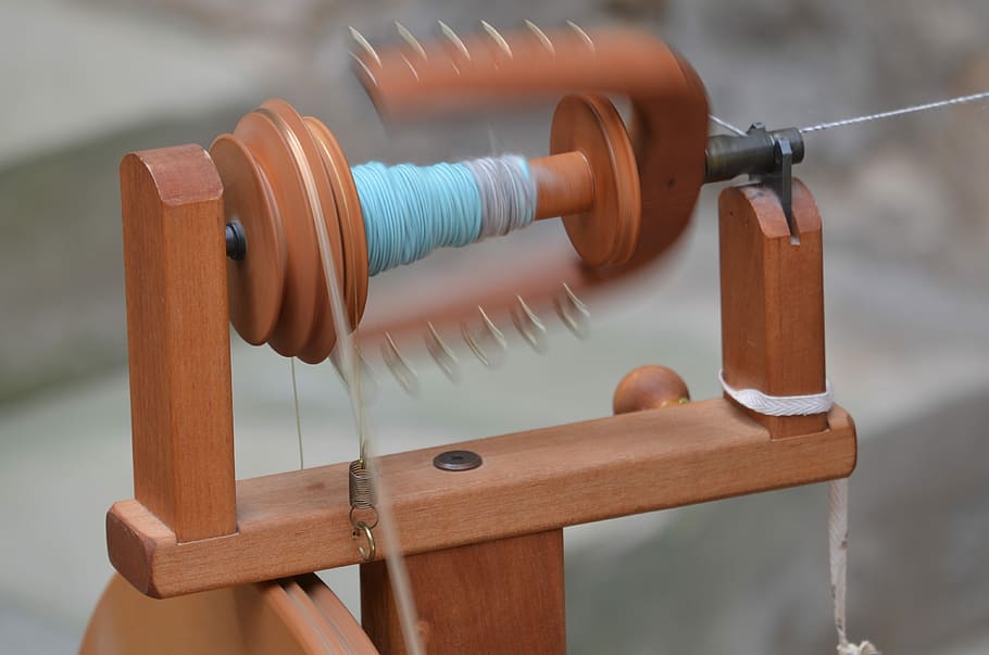 Craft, Spinning Wheel, Hand, Labor, spin, hand labor, thread, movement, close-up, water