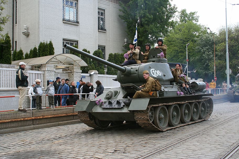 tank, the liberation of prague, the show, soldiers, tanks, military parade, history, army, war, military