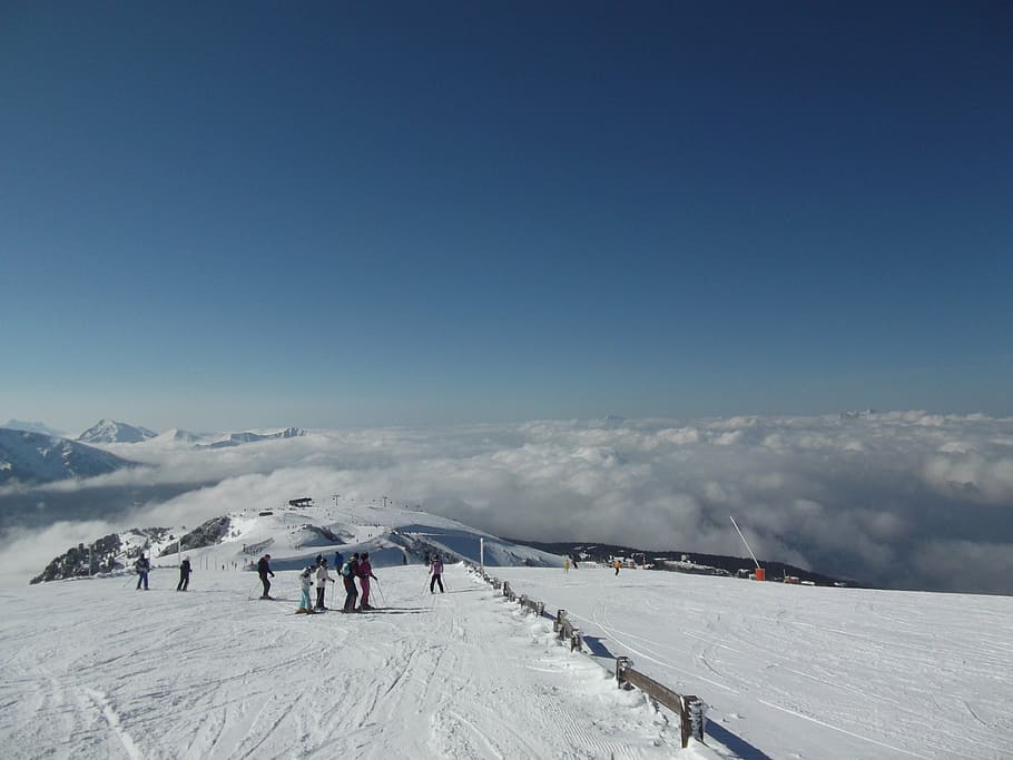 pista de esquí, zona de esquí, esquí, chanrousse, invierno, nieve, deportes de invierno, temperatura fría, montaña, cielo