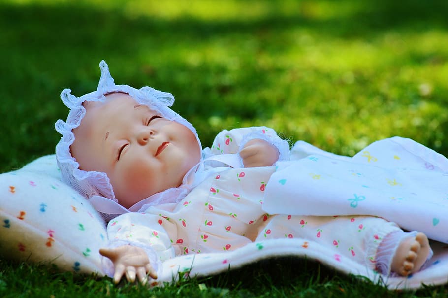 baby, sleep, eyes closed, peaceful, cute, infant, dear, doll, charming, small