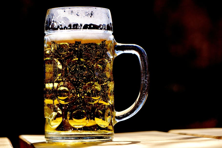 claro, jarra de cerveza de vidrio, cerveza, jarra, refresco, jarra de cerveza, beber, Baviera, jardín de cerveza, jarra de vidrio