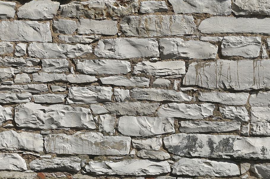 灰色のコンクリート壁, 石灰岩の壁, 採石場の石, 壁, テクスチャ, 天然石, 石灰岩, 石, 背景, パターン