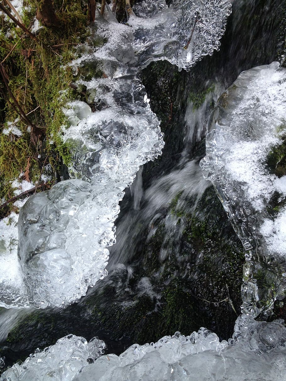 Cold, Water, Stream, Water Fall, ice, water water, nature, winter | Pxfuel