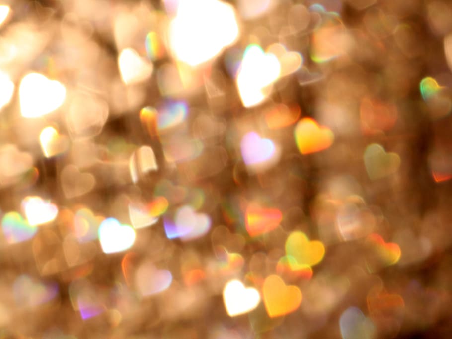 untitled, bokeh, blur, lights, background, hearts, shine, glitter, colourful, color