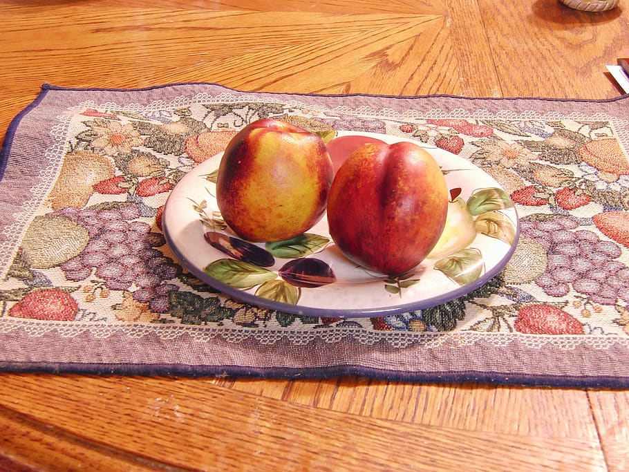 fruit, plate, placemat, food, healthy, fresh, delicious, diet, snack, table
