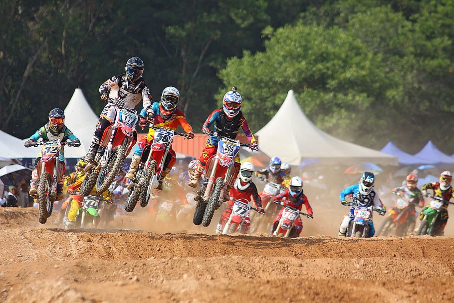 motocross, race, sport, game, motorcycle, vehicle, tent, outdoor, sports race, day