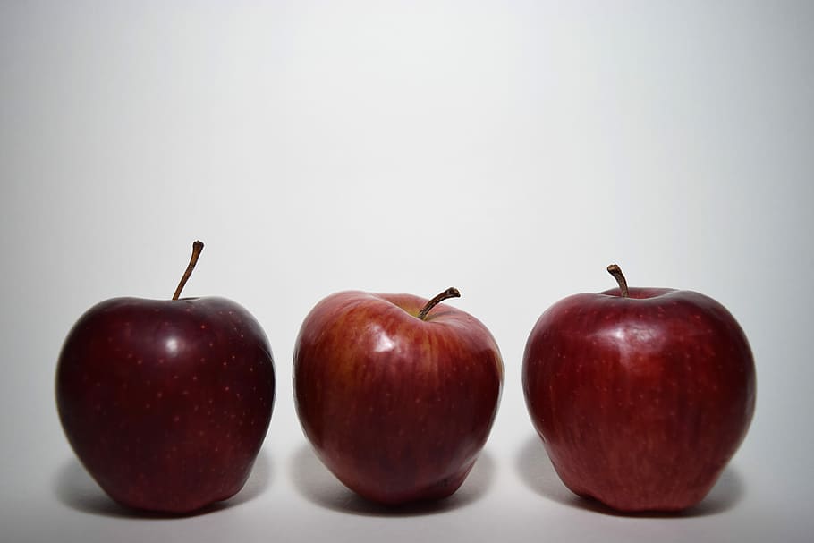 Manzanas, Fruta, Comida, Saludable, Fresca, comida y bebida, alimentación saludable, Foto de estudio, manzana, rojo