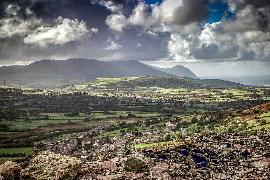 Yr Eifl, Rivals, Landscape, Wales, the rivals, scenery, mountain, british, nature, cloud - sky