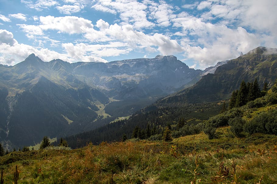 Golm, Montafon, Austria, Railway, golm railway, mountains, clouds, hiking, landscape, nature