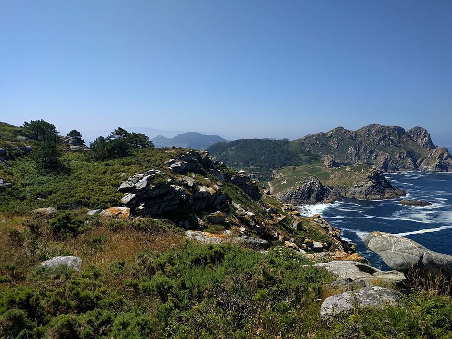 Cíes, Isla, Rias Baixas, Pontevedra, Isla Cíes, costa, rocas, paisaje, ninguna gente, naturaleza