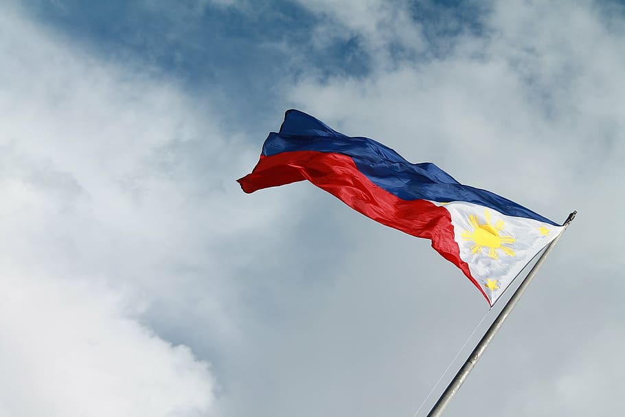 フィリピンの旗, フラグ, フィリピン, バンディラ, バナー, 記号, 波, 愛国心が強い, 風, 愛国心