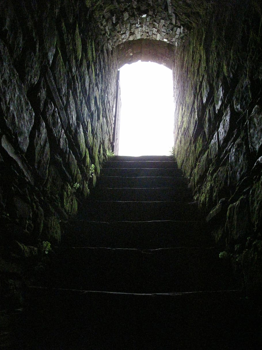 Tunnel, Ladder, Light, Stones, light at the end of the tunnel, stone material, steps, history, architecture, the way forward