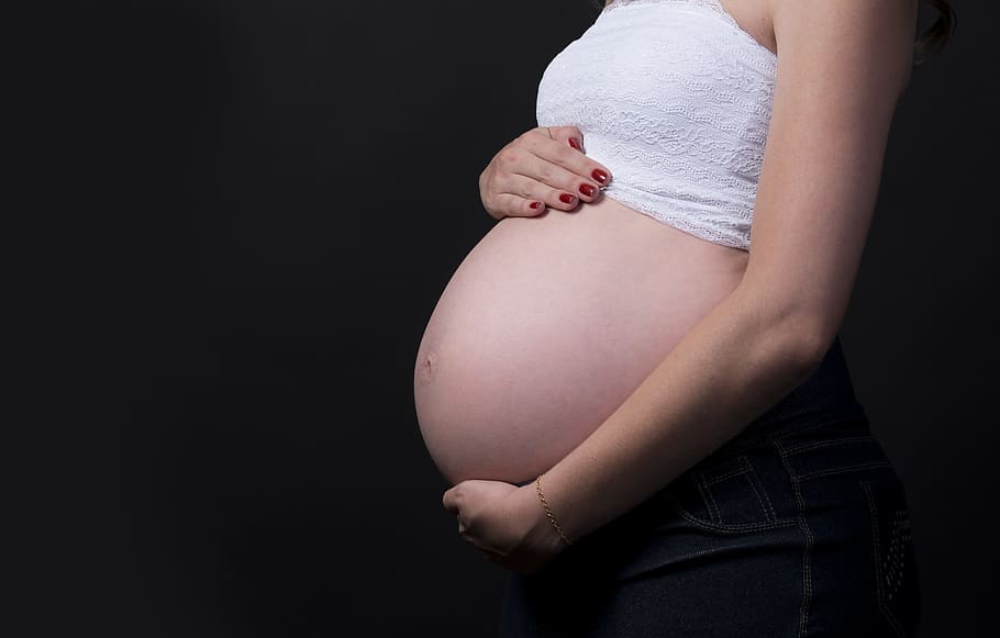 closeup, pregnant, woman, holding, tummy, pregnant woman, m, mother, pregnancy, gestation