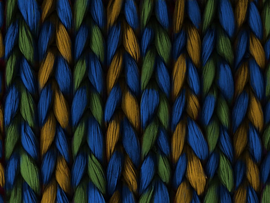 background, weave, plait, blue, yellow, green, texture, pattern, backdrop, fiber