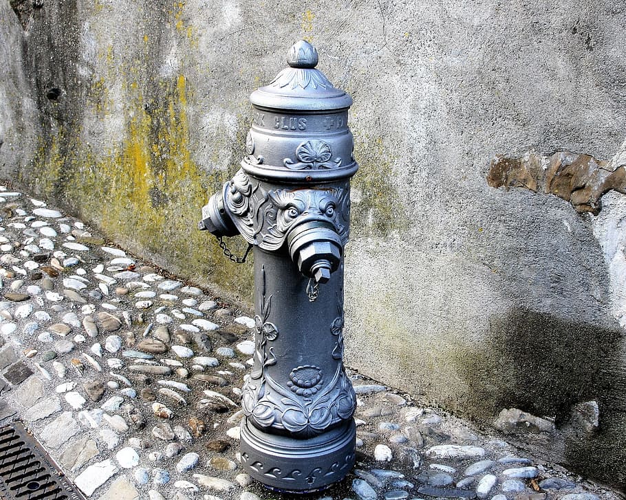 fire hydrant, dashing, historic, decorating, ancient, retro, decorative stone, wall, old house, the old town