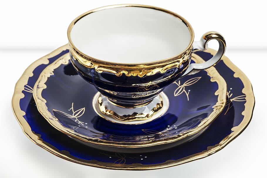 noble, porcelain, coffee cup, cup, saucer, mug, crockery, close-up, indoors, drink