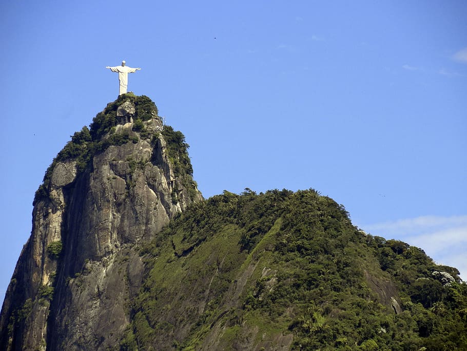 christ, redeemer statue, daytime, corcovado, rio de janeiro, christ the redeemer, brazil, mountain, religion, spirituality