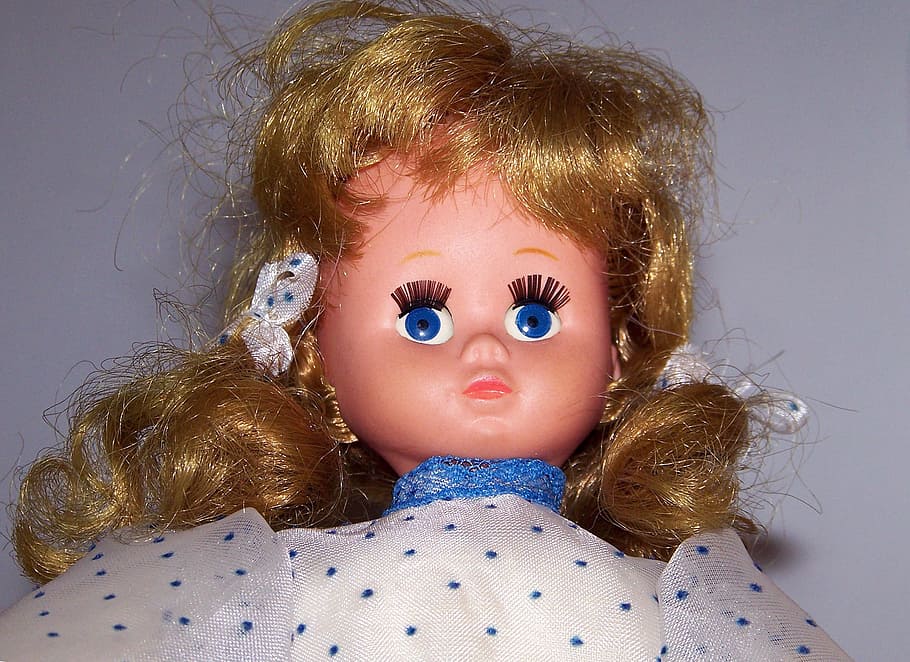 Doll, Toy, Child, Childhood, Play, Retro, face, head, girl, vintage