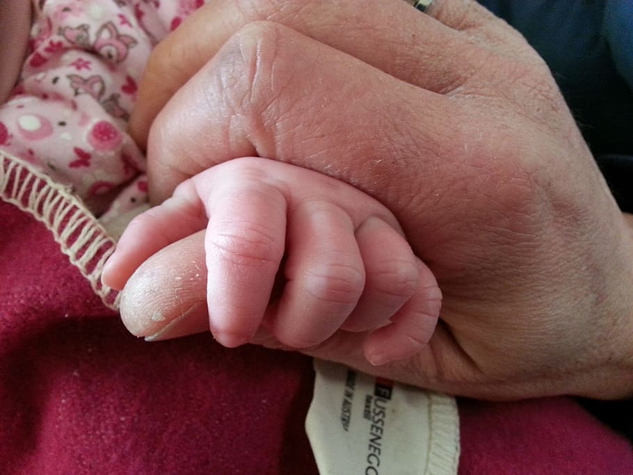 person, holding, child, hand close-up photo, father, son, baby, daughter, hands, keep