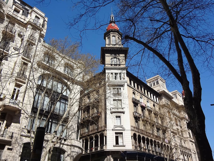 facade, buenos aires, avenue de mayo, architecture, europe, famous Place, urban Scene, history, building Exterior, built Structure
