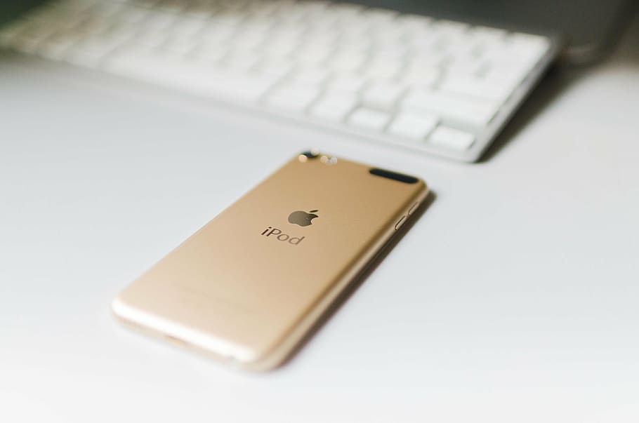 ouro ipod touch 5, 5a, gen, ipod, tecnologia, jogador, música, equipamento, sem fio, dispositivo