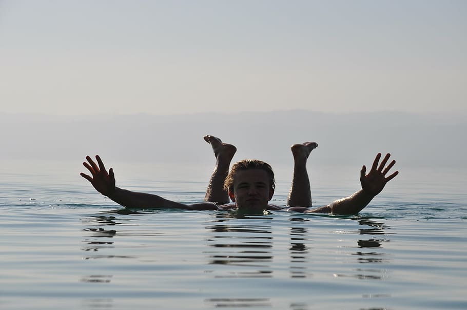 man, swimming, body, water, dead sea, jordan, swim, flows, summer, leisure activity