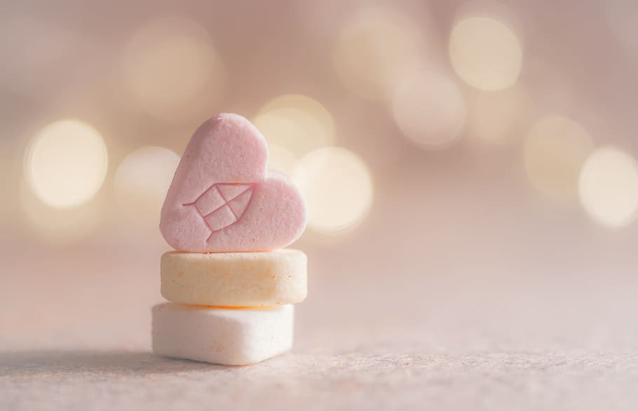 heart-shaped, pink, candy, top, yellow, white, candies, saint nicholas, saint, 5th of december
