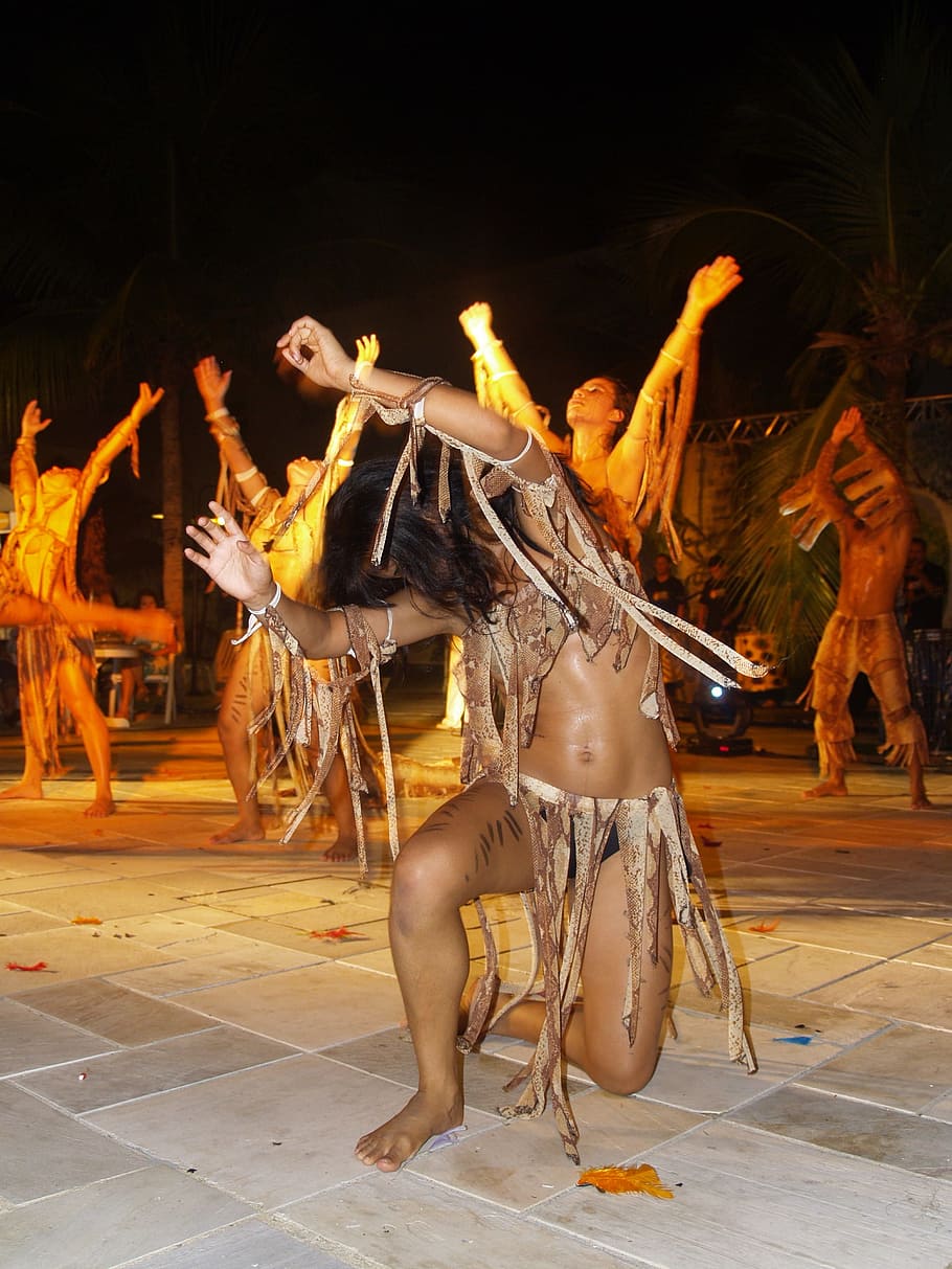 Samba, Penari, Pertunjukan, Brasil, Manaus, warna-warni, kostum, temperamen, orang, menari