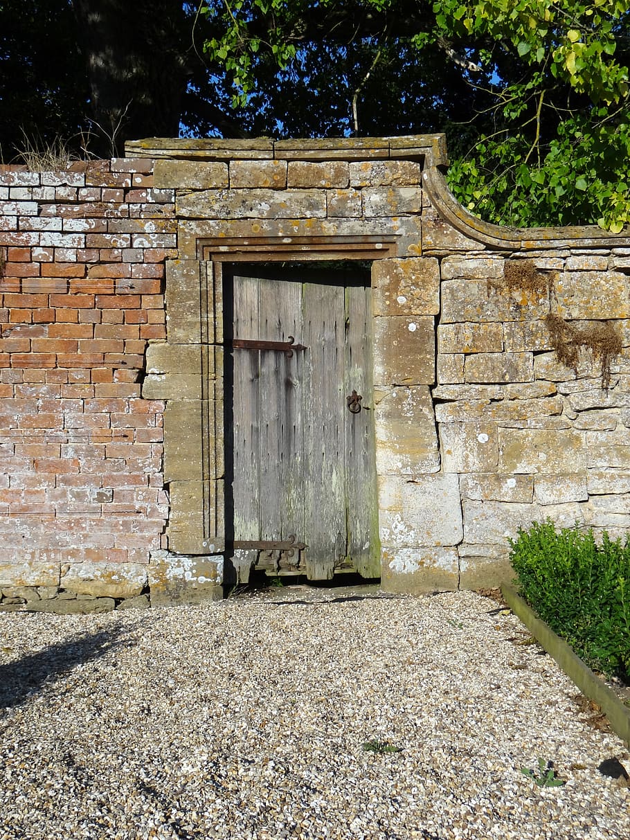porta de madeira marrom, porta, objetivo, velho, porta velha, portas, madeira, portão, intervalo de entrada, quebrar