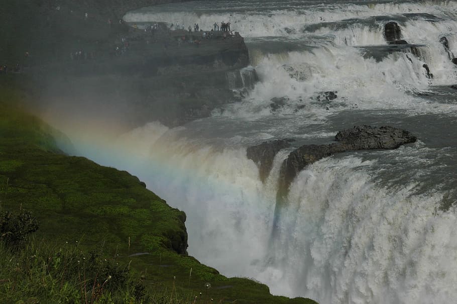 アイスランド, グトルフォス, エネルギー, 水, 水力, 自然, 滝, 川, 風景, ナイアガラの滝