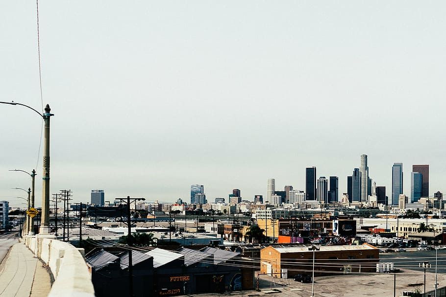 landscape photo, cityscape, daytime, panoramic, city, buildings, industrial, warehouses, urban, skyline