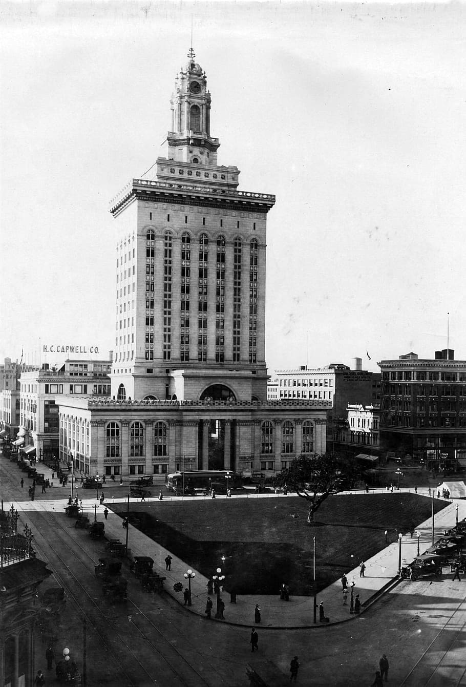central, plaza, 1917, Oakland City Hall, central plaza, California, building, city, city hall, photos