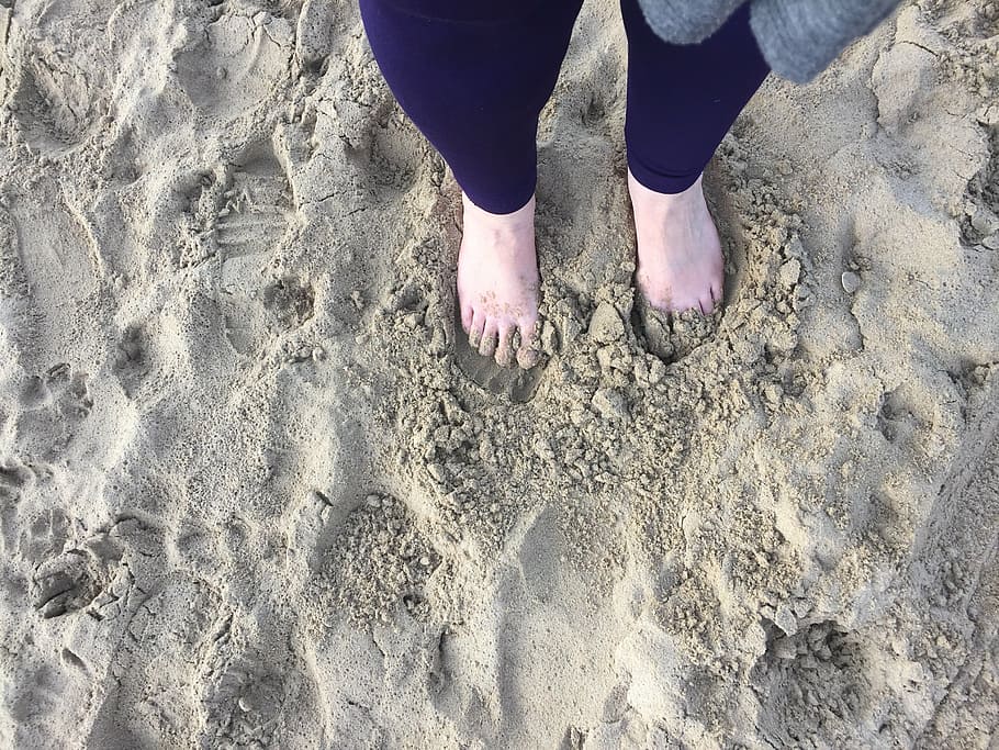 aa, aaa, meow, low section, land, human leg, sand, beach, body part, barefoot