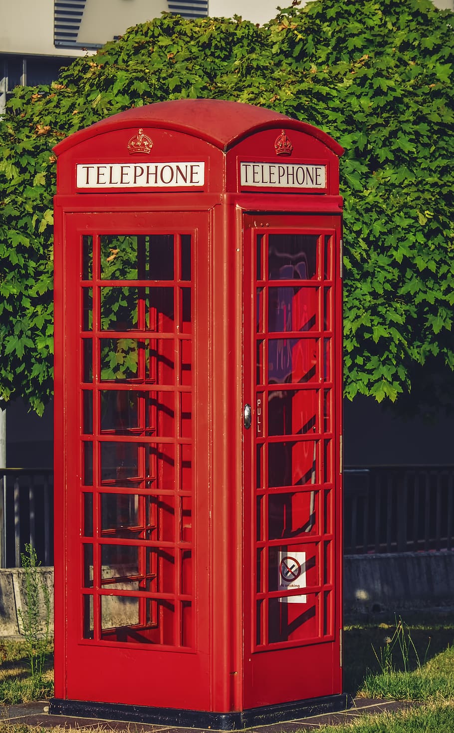 phone booth, english, phone, telephone house, red, call, talk, communication, dispensary, old