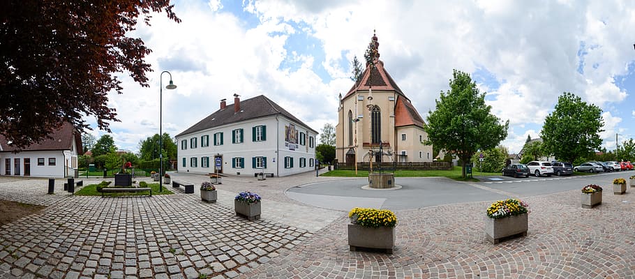panorama, fernitz, church, space, styria, architecture, building exterior, building, built structure, sky