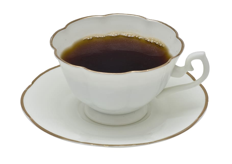 chá, branco, cerâmica, xícara de chá, pires, café, xícara, xícara de café, cafeína, preto