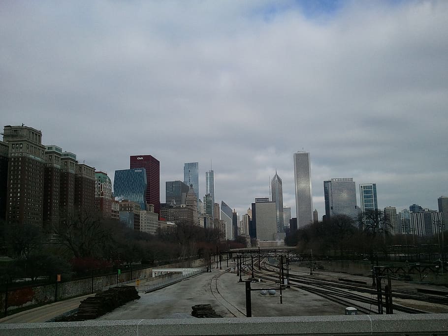 Chicago, Michigan, Illinois, ciudad, paisaje urbano, nublado, estructura construida, arquitectura, exterior del edificio, cielo