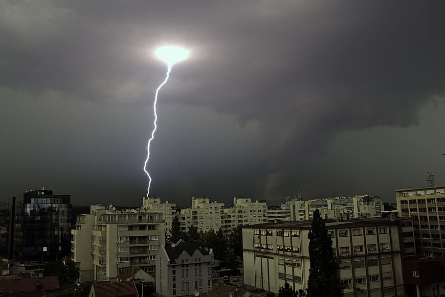 lightning thunder, weather, thunderstorm, sky, nature, thunder, lightning storm, flash, meteorology, electricity