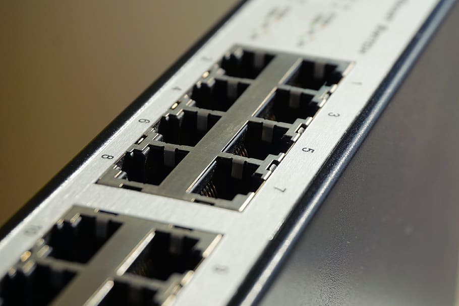 white, grey, router port, switch, network, data processing, connection, data, patch cable, lan
