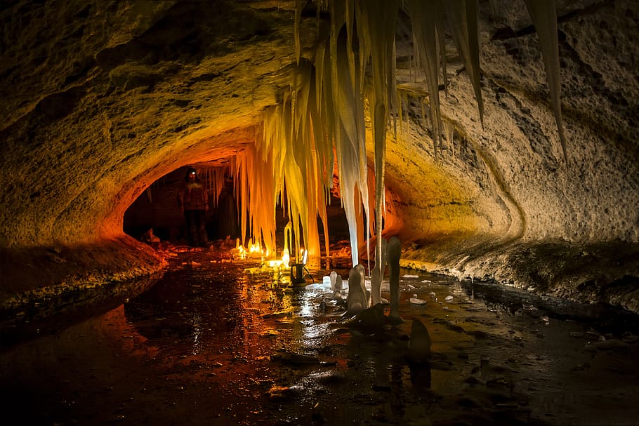 cave, stalactite, stalagmite, underground, mysterious, tunnel, nature, cavity, underworld, icicle