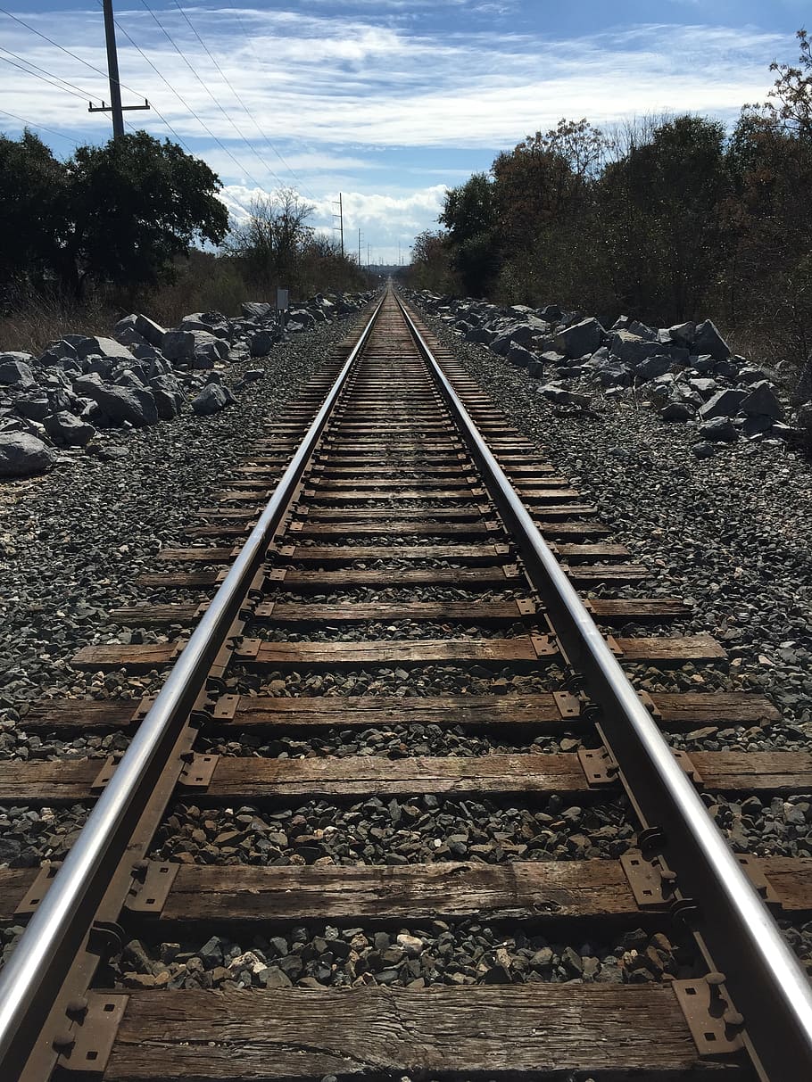 perspective, tracks, train tracks, transportation, road, direction, industry, rail, rail road, landscape