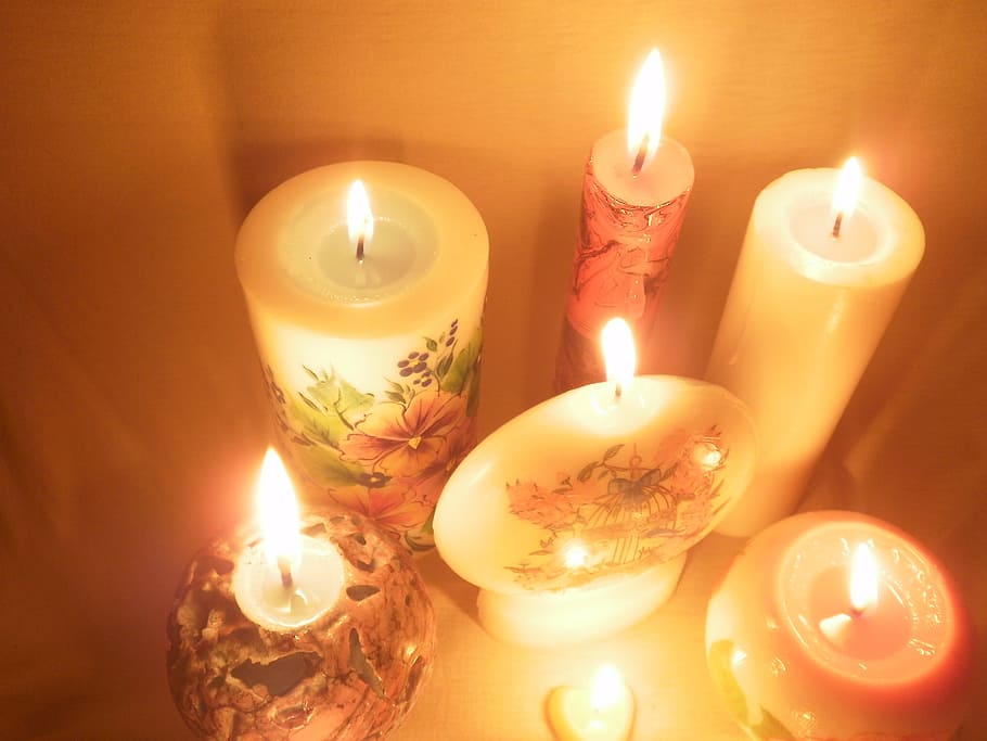 candles, gift, souvenir, handmade, burning, flame, candle, fire, illuminated, fire - natural phenomenon