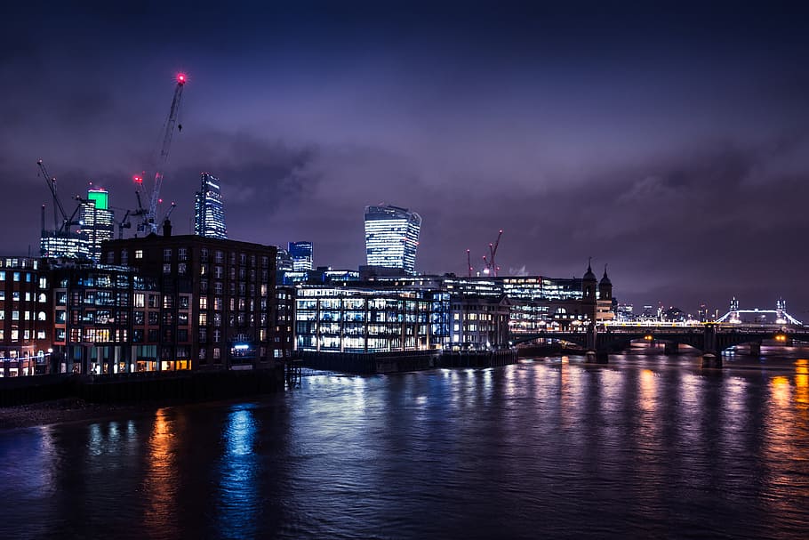 wide-angle shot, taken, london, england., captured, canon 6, 6d, Wide-angle, shot, River Thames