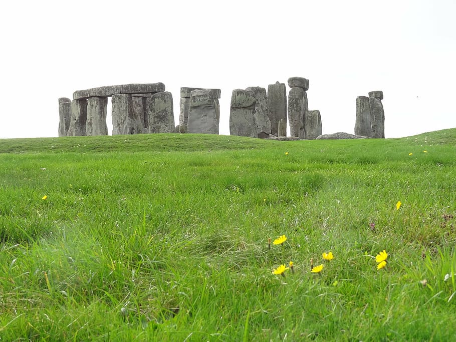 Stonehenge, Inglaterra, monumento de pedra, história, Wiltshire, Reino Unido, lugar famoso, antiga, velho, grama