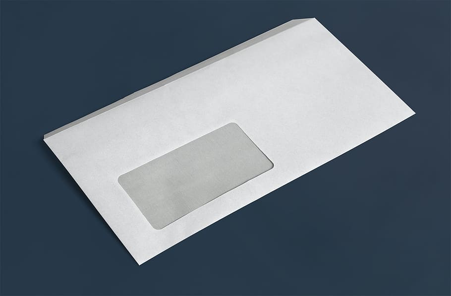 white, window envelop, gray, surface, letters, envelope, send, post, office supplies, single object