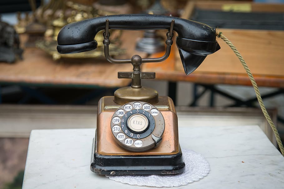 teléfono, hablar, comunicación, conexión, comunicarse, anticuado, retro Estilo, antiguo, tecnología, estilo retro