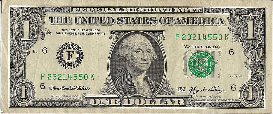 사진, 1 미국, 미국 달러 지폐, 달러, 돈, 법안, 법정 입찰, 금융, 통화, 현금