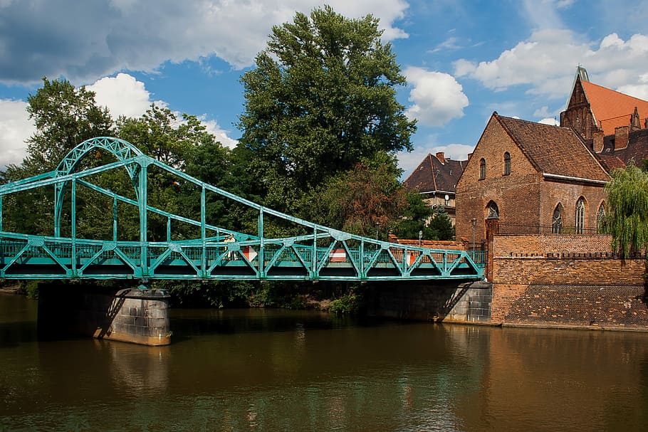Wroclaw, Sand Island, Island, Bridge, Bridge, River, bridge, river, island, old town, built structure, architecture