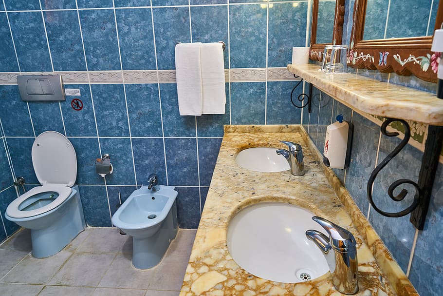 banheiro, azulejos, cerâmica, telha, pedra, mármore, casa, pia, interior, limpar